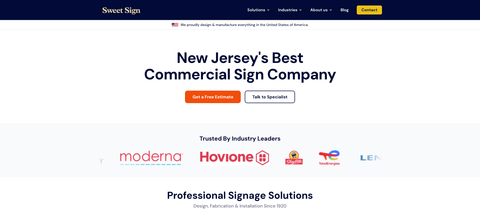 Sweet Sign Home Page